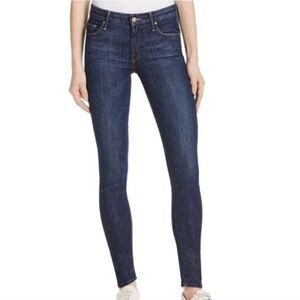 Mother The Looker in Forever and a Day Mid Rise Skinny Jeans Dark Wash Size 28